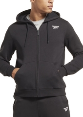 Reebok Men's Identity Fleece Chest Logo Full-Zip Hoodie - Army Green/Black