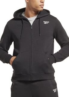 Reebok Men's Identity Fleece Chest Logo Full-Zip Hoodie - Black
