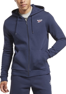 Reebok Men's Identity Fleece Chest Logo Full-Zip Hoodie - Navy