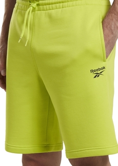Reebok Men's Identity Regular-Fit Logo-Print Sweat Shorts - Acid Yellow
