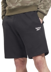 Reebok Men's Identity Regular-Fit Logo-Print Sweat Shorts - Black