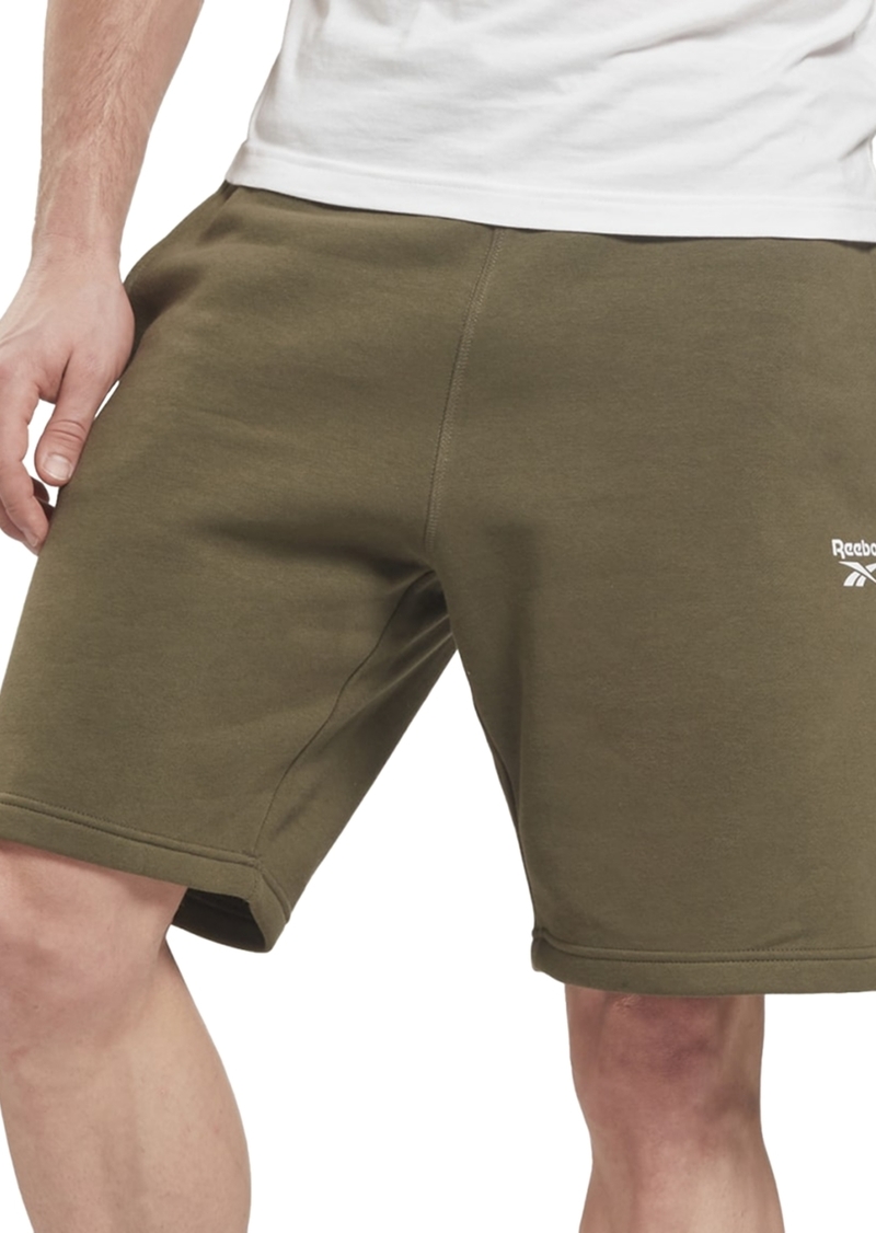 Reebok Men's Identity Regular-Fit Logo-Print Sweat Shorts - Army Green