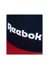 Reebok Men's Logo Embroidered Flat-Brim Snapback Hat - Navy