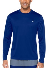 Reebok Men's Quick-Dry Logo Swim Shirt - Blue