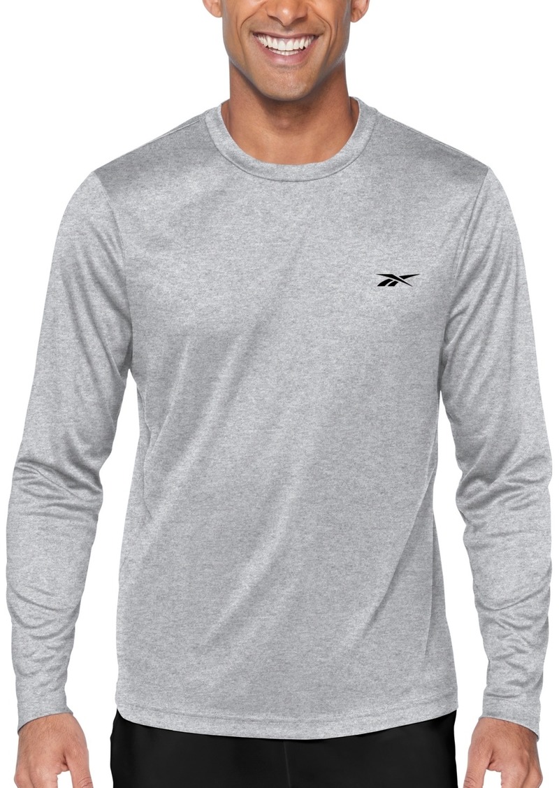 Reebok Men's Quick-Dry Logo Swim Shirt - Grey