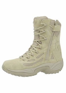 Reebok mens Rapid Response Rb Safety Toe 8" Stealth With Side Zipper Industrial Construction Boot   US