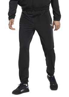 Reebok Men's Regular-Fit Identity Vector Drawstring Track Pants - Black/ White