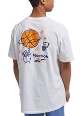 Reebok Men's Spinster Classic Logo Graphic T-Shirt - White/navy/orange