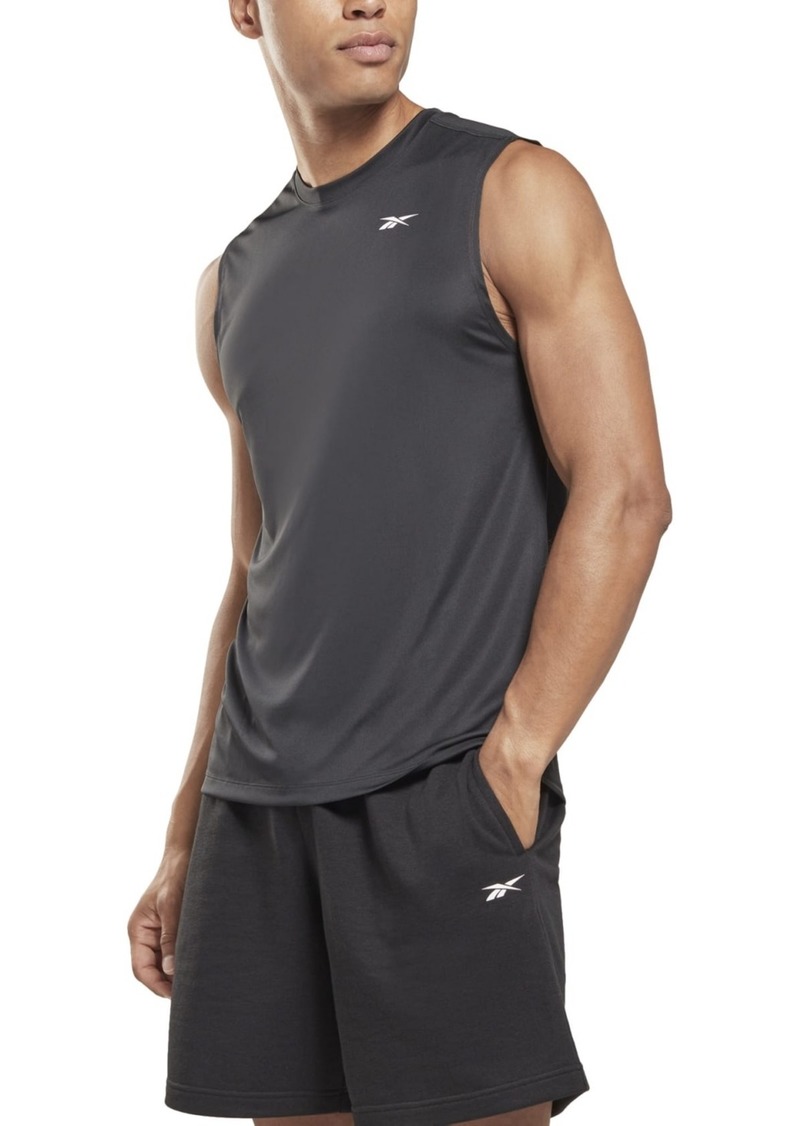 Reebok Men's Train Regular-Fit Sleeveless Tech T-Shirt - Black