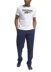 Reebok Men's Training Essentials Classic-Fit Moisture-Wicking Drawstring Pants - Vector Navy / Wht