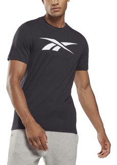 Reebok Men's Vector Logo Graphic T-Shirt - Black / White
