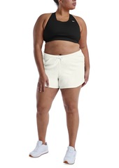 Reebok Plus Size Active Identity French Terry Pull-On Shorts - Chalk Melange