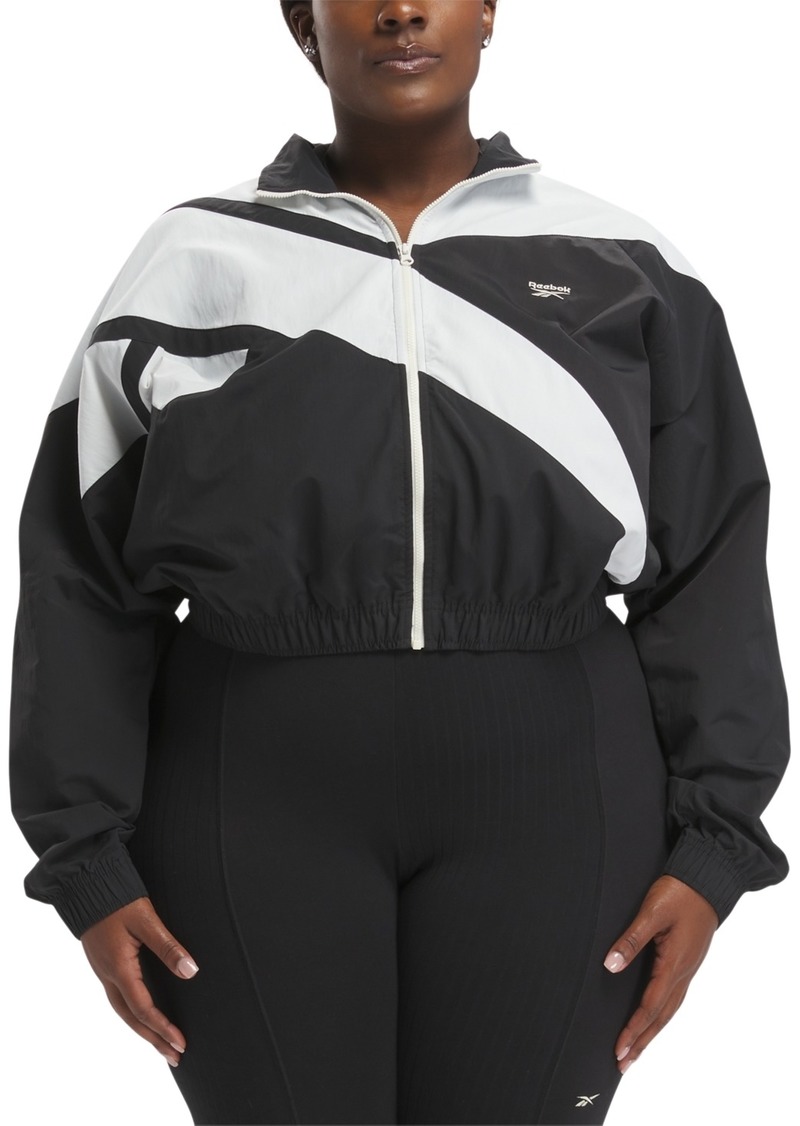 Reebok Plus Size Classics Franchise Track Jacket - Night Black