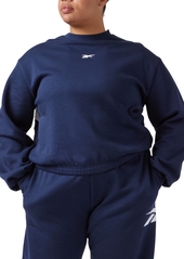 Reebok Plus Size Crewneck Logo Sweatshirt - Vector Navy