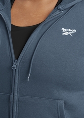 Reebok Plus Size French Terry Zip-Front Hoodie - East Coast Blue