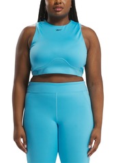 Reebok Plus Size Lux Contour Crop Top - Bold Cyan