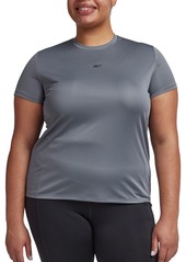 Reebok Plus Size Performance Tech Short-Sleeve Tee - Cold Grey