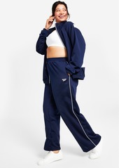 Reebok Plus Size Pull-On Drawstring-Waist Tricot Pants - Vector Navy