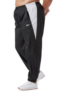 Reebok Plus Size Pull-On Logo Woven Track Pants - Black