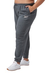 Reebok Plus Size Shine Fleece Jogger Pants - Dark Grey Heather