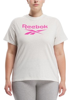 Reebok Plus Size Short Sleeve Logo Graphic T-Shirt - Chamel