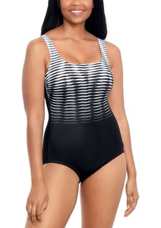 reebok ribbed tankini top