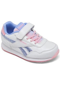 Reebok Toddler Girls Royal Classic Jogger 3 Fastening Strap Casual Sneakers from Finish Line - White, Lilac, Pink