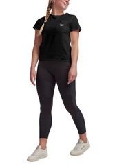 Reebok Women's Active Small-Logo Pocket Cotton T-Shirt - Black