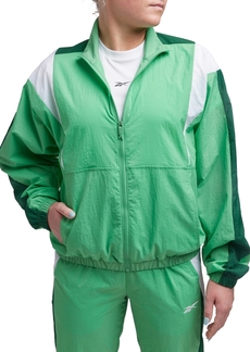 Reebok Women's Back Vector Colorblocked Track Jacket - Sport Green