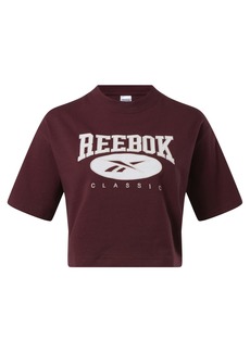 Reebok Women's Big Logo Cropped T-Shirt  L