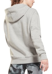 Reebok Women's Big Logo Fleece Hoodie - Medium Grey Heather