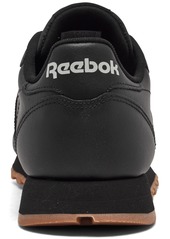 Reebok Women's Classic Leather Casual Sneakers from Finish Line - Black, Gum