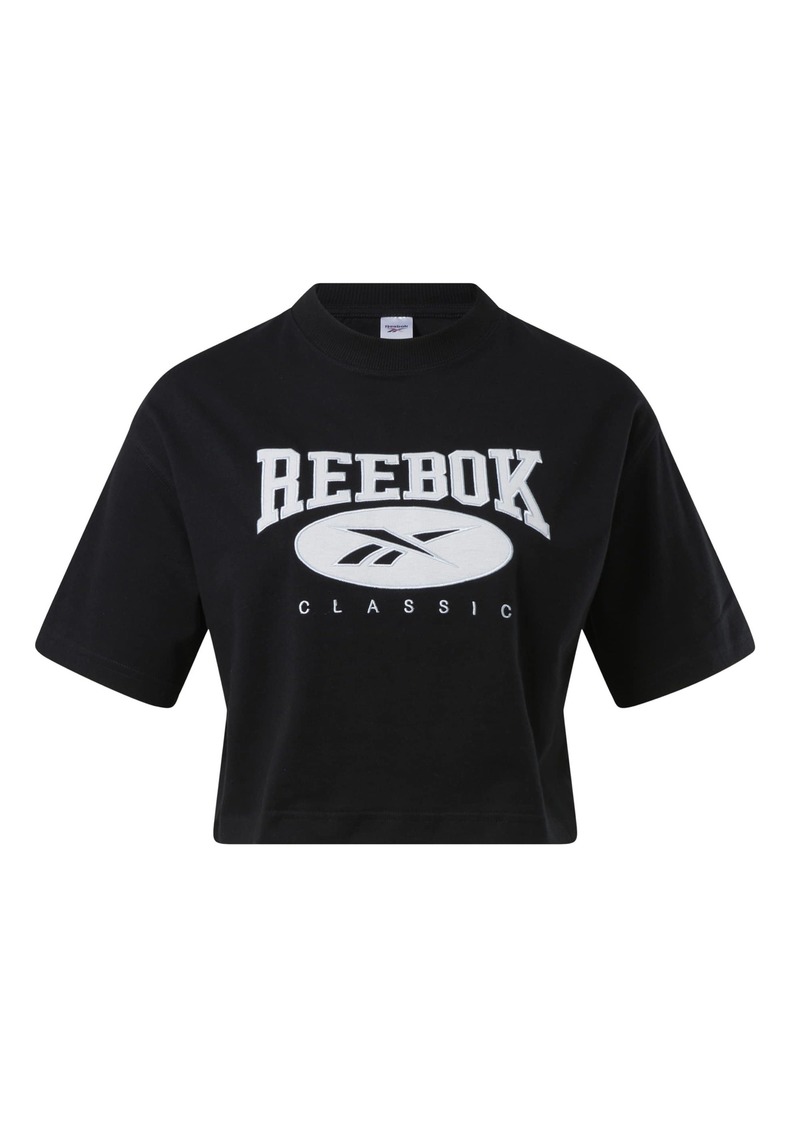 Reebok Women's Classics Big Logo Cropped T-Shirt  XL