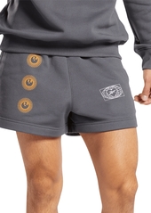 Reebok Women's Classics Good Vibes Graphic Sweat Shorts - Pure Grey