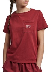 Reebok Women's Cotton Identity Classics Patch-Pocket T-Shirt - Astro Rose