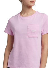 Reebok Women's Cotton Identity Classics Patch-Pocket T-Shirt - Dusk Purple