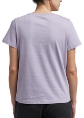 Reebok Women's Cotton Identity Classics Patch-Pocket T-Shirt - Dusk Purple