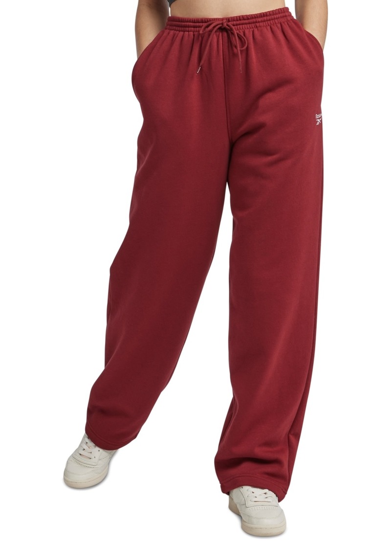 Reebok Women's Fleece Straight-Leg Sweatpants - Rich Maroon