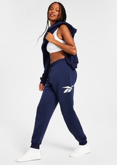Reebok Women's Fleece Vector Jogger Pants, A Macy's Exclusive - Vector Navy