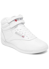 Reebok Women's Freestyle High Top Casual Sneakers from Finish Line - White