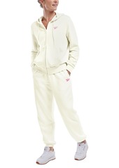 Reebok Women's French Terry Zip-Front Hoodie - Chalk Melange