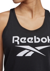 Reebok Women's Identity Cotton Big Logo Tank Top - Black