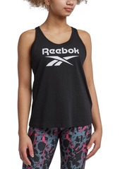 Reebok Women's Identity Cotton Big Logo Tank Top - Medium Grey Heather