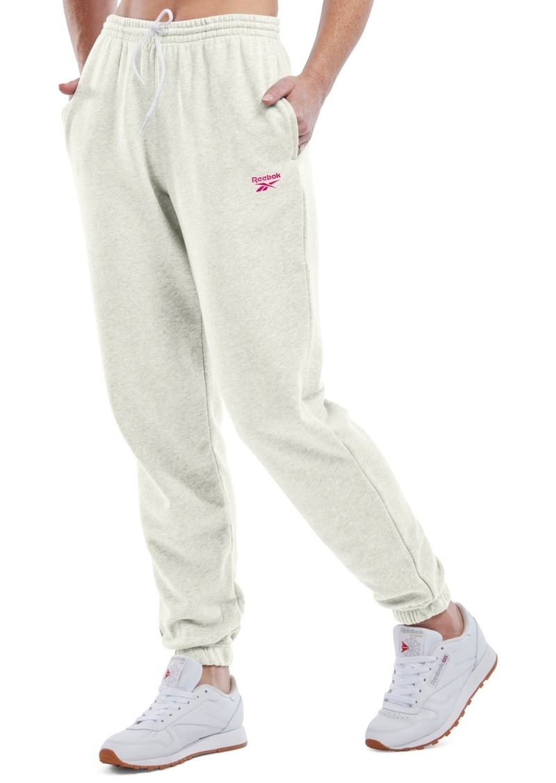 Reebok Women's Drawstring French Terry Joggers - Chalk