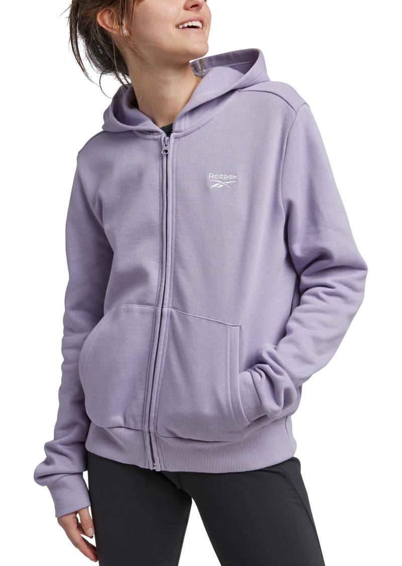 Reebok Women's Fleece Full-Zip Hoodie - Dusk Purple