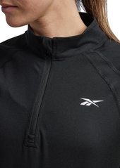 Reebok Women's Identity Performance Quarter Zip Top - Black