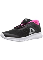 Reebok Women's Instalite Run Track Shoe  M US black/coal/white/solar pink/silver