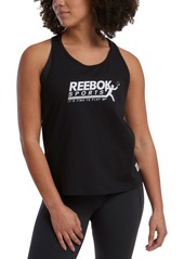 Reebok Women's Logo Graphic Cotton Tank Top - Chalk