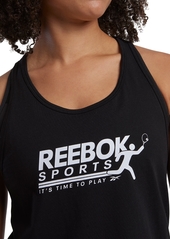 Reebok Women's Logo Graphic Cotton Tank Top - Chalk