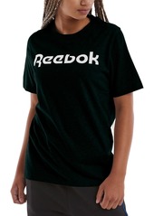 Reebok Women's Logo-Print Crewneck T-Shirt - Jasmine Pink